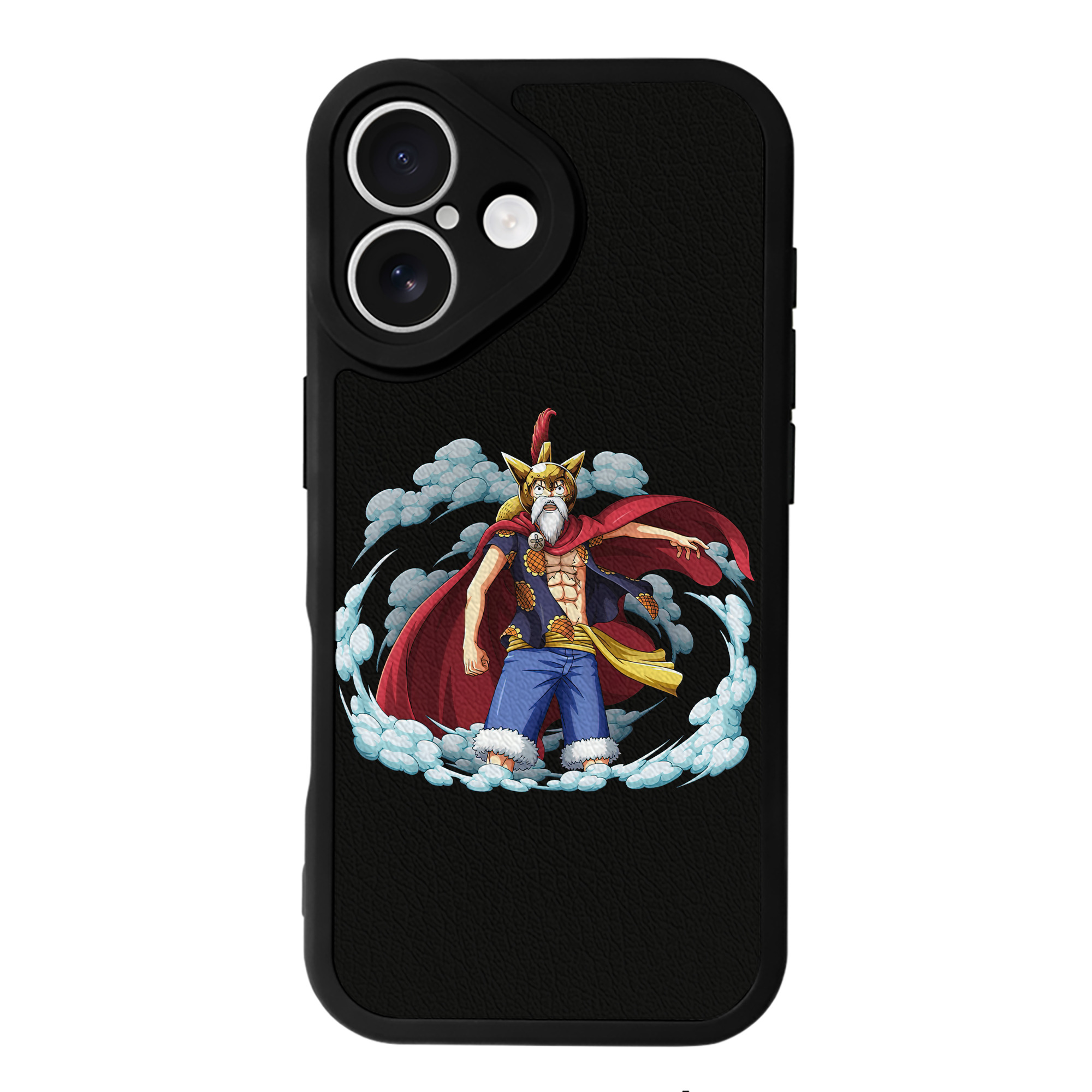 （画像用） ワンピース モンキー・D・ルフィ ONE PIECE Monkey D. Luffy 【iPhone 16シリーズ対応】シリコンスマホケース（レザー調） 材質：シリコン